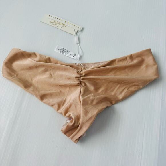 🆕 Elizabeth Jane bikini bottom size medium NWT soft peach color - Picture 3 of 6
